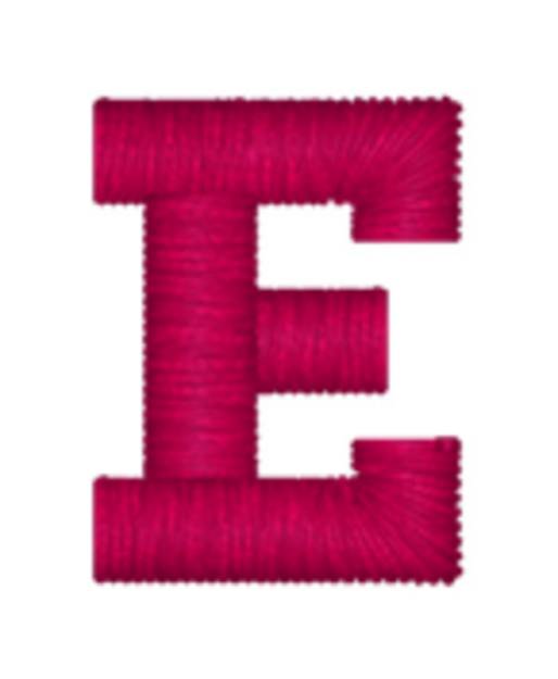 Picture of .50 Block Letter E Machine Embroidery Design