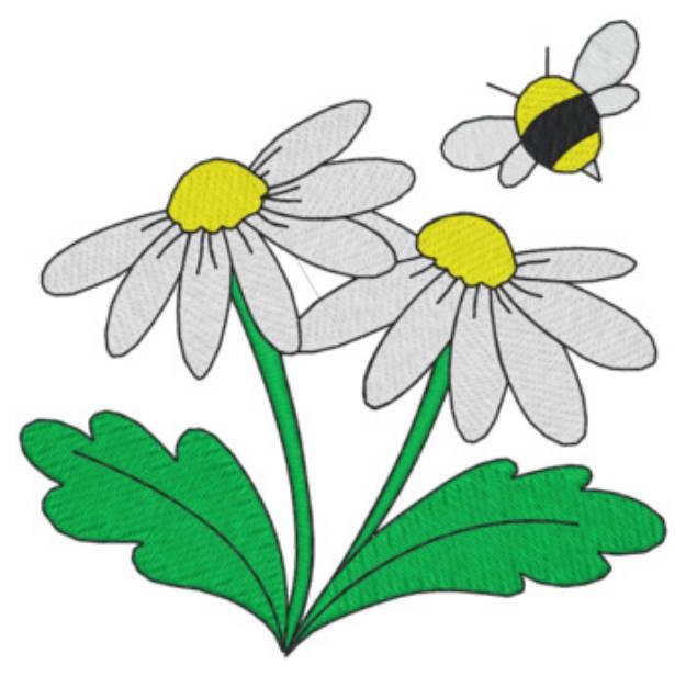 Picture of Daisy & Bee Machine Embroidery Design