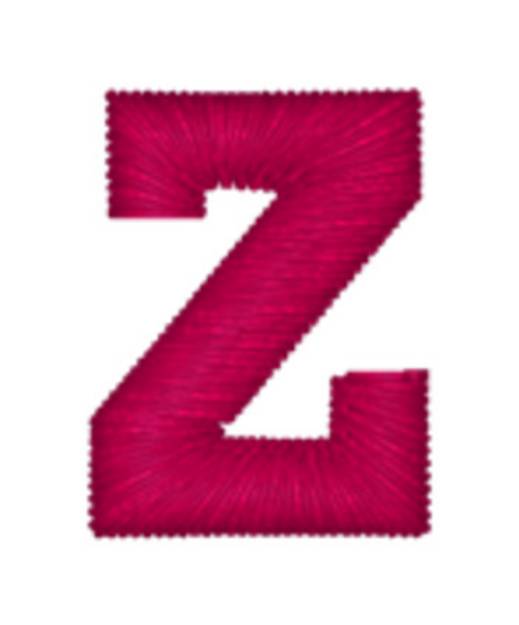 Picture of .50 Block Letter Z Machine Embroidery Design
