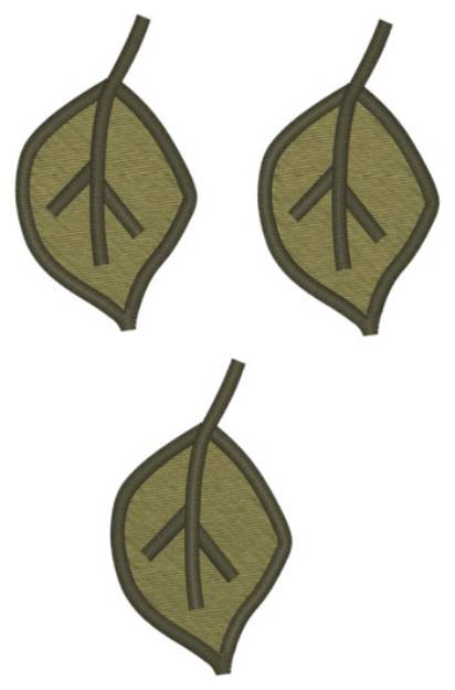 Picture of Green Leaf Accents Machine Embroidery Design