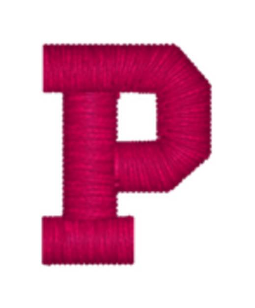 Picture of .50 Block Letter P Machine Embroidery Design