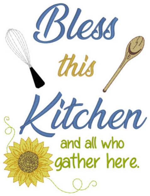 Picture of Bless This Kitchen Machine Embroidery Design