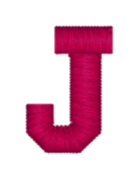 Picture of .50 Block Letter J Machine Embroidery Design