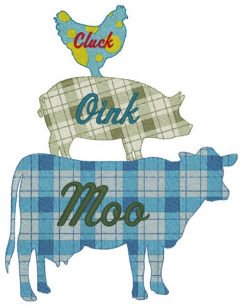 Picture of Cluck, Oink, Moo Machine Embroidery Design