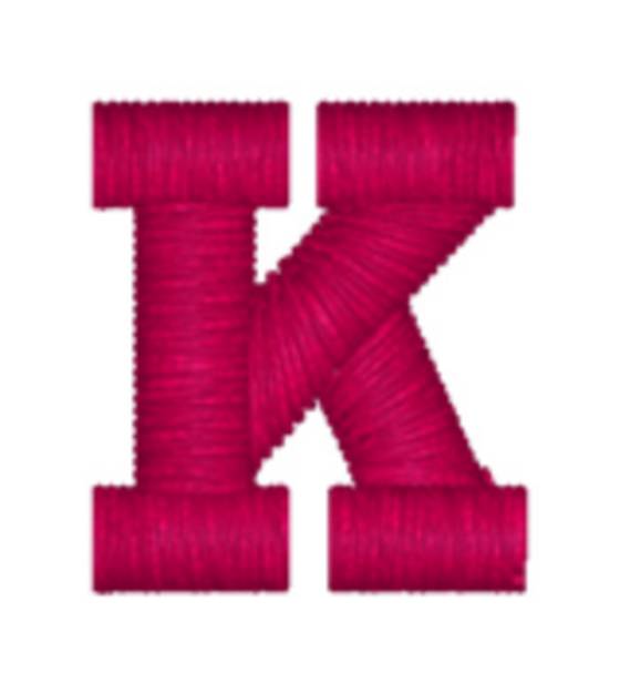 Picture of .50 Block Letter K Machine Embroidery Design