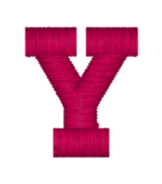 Picture of .50 Block Letter Y Machine Embroidery Design