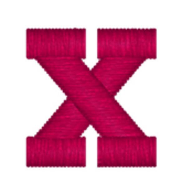 Picture of .50 Block Letter X Machine Embroidery Design