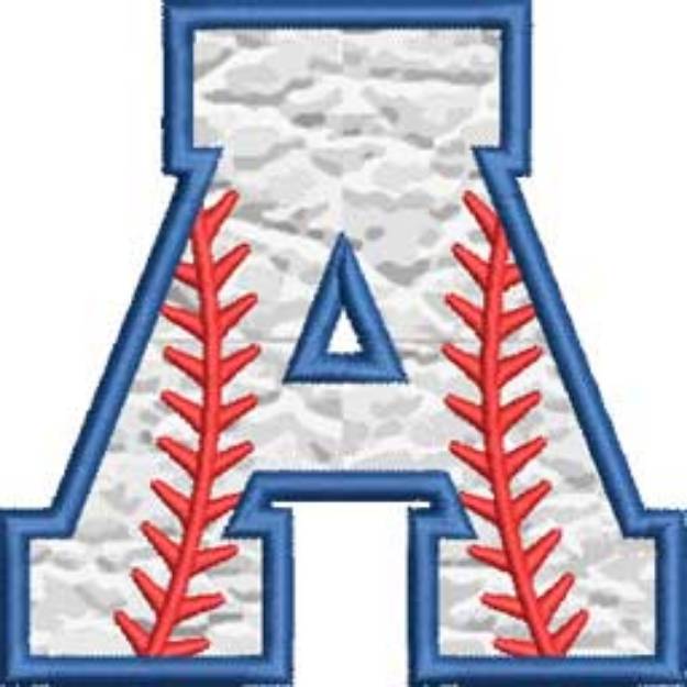 Picture of Applique Baseball 'A' 