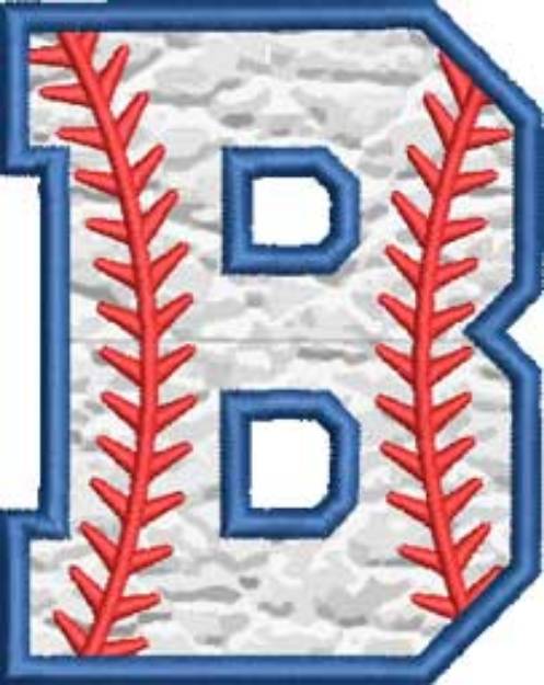 Picture of Applique Baseball 'B' 