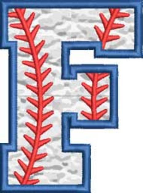 Picture of Applique Baseball 'F' 