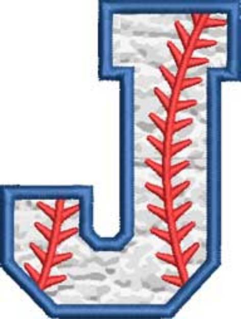 Picture of Applique Baseball 'J' 