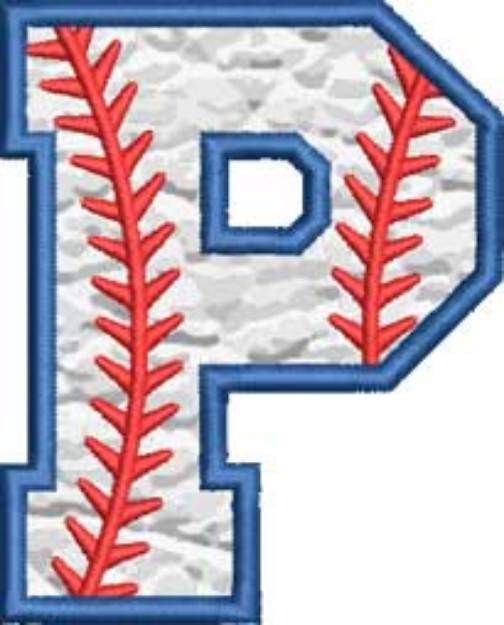 Picture of Applique Baseball 'P' 
