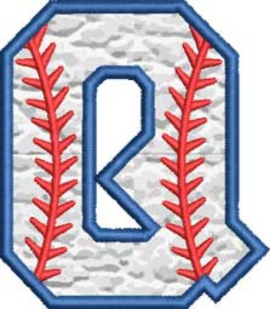 Picture of Applique Baseball 'Q' 