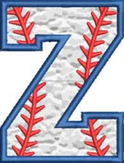 Picture of Applique Baseball 'Z' 