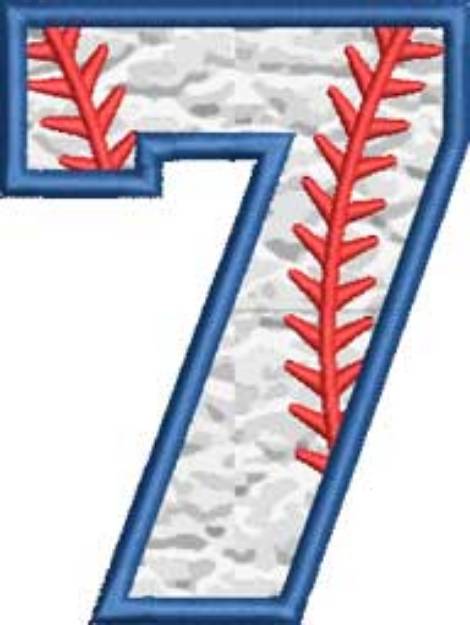 Picture of Applique Baseball '7' 