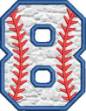 Picture of Applique Baseball '8' 