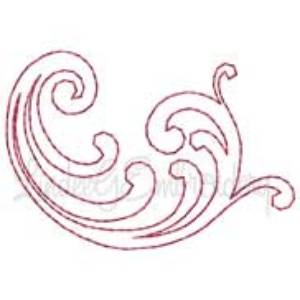 Picture of Decorative Swirl Design #1 - Bean st. (2.4 x 1.7-in)