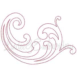 Decorative Swirl Design #1 - 5-pass Bean st. (3.6 x 2.5-in)