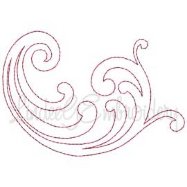 Picture of Decorative Swirl Design #1 - 5-pass Bean st. (3.6 x 2.5-in)