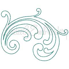 Decorative Swirl Design #2 - 5-pass Bean st. (3.2 x 2.5-in)