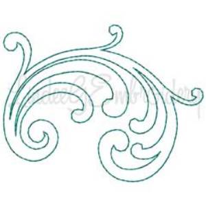 Picture of Decorative Swirl Design #2 - 5-pass Bean st. (3.2 x 2.5-in)
