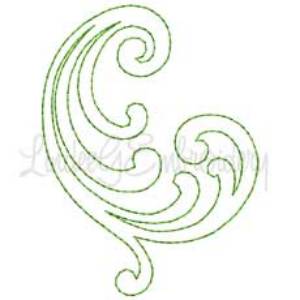 Picture of Decorative Swirl Design #3 - 5-pass Bean st. (2.3 x 3.1-in)