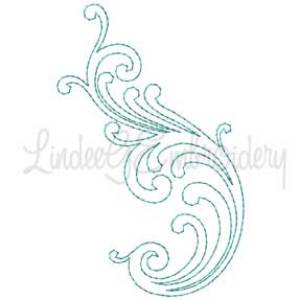 Picture of Decorative Swirl Design #4 - Bean st. (2.5 x 3.9-in)