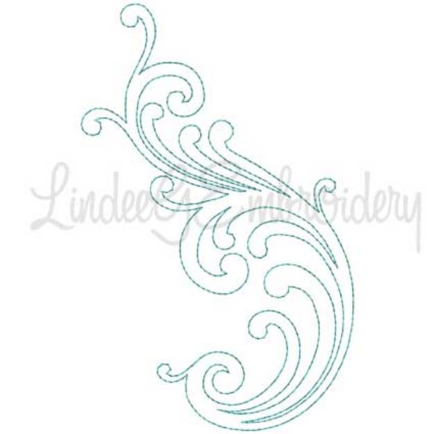 Picture of Decorative Swirl Design #4 - 5-pass Bean st. (3.7 x 5.8-in)