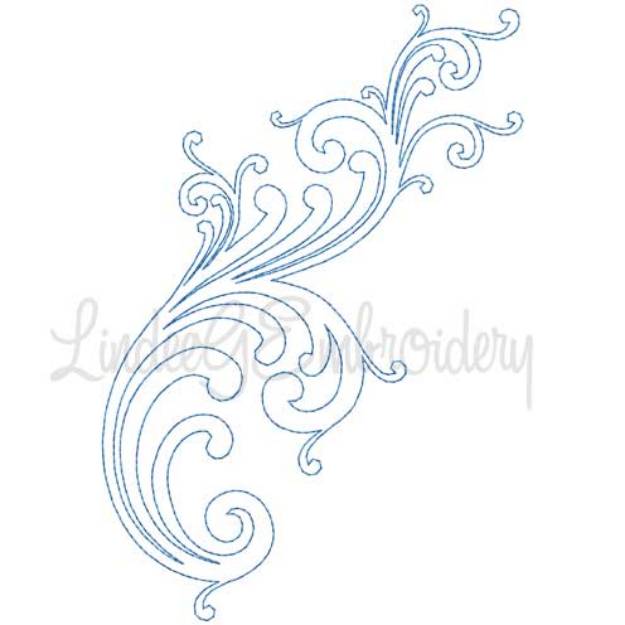 Picture of Decorative Swirl Design #5 - Bean st. (4.6 x 6.8-in)