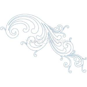 Picture of Decorative Swirl Design #5 - 5-pass Bean st. (10.7 x 7.3-in)