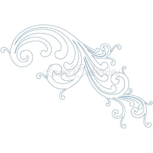 Picture of Decorative Swirl Design #5 - 5-pass Bean st. (10.7 x 7.3-in)