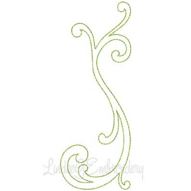 Picture of Decorative Swirl Design #9 - 5-pass Bean st. (2 x 5.4-in)