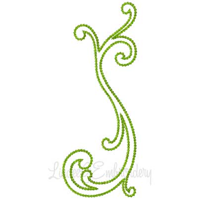 Decorative Swirl Design #9 - Chain St. (2.1 x 5.5-in)