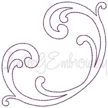 Decorative Swirl Design #10 - 5-pass Bean st. (2.9-in)