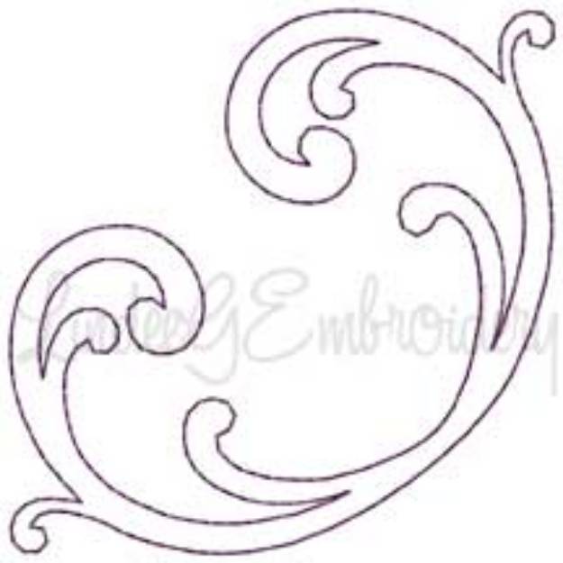 Picture of Decorative Swirl Design #10 - 5-pass Bean st. (2.9-in)