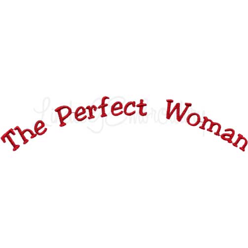 'Perfect Woman' title (7 x 1.6-in)