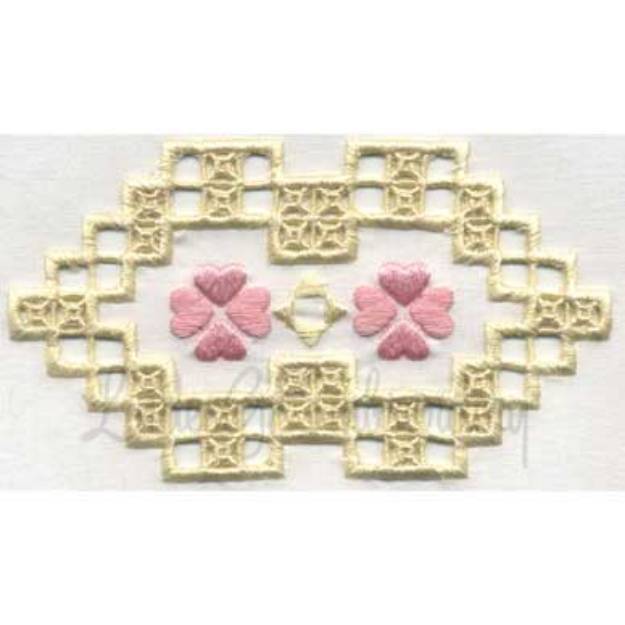 Picture of Hardanger Cutwork Design #5 (5.3 x 3-in)