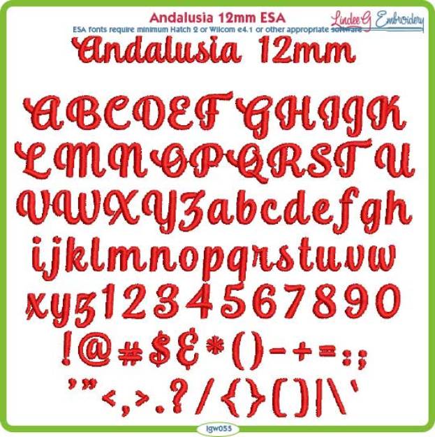 Picture of Andalusia 12mm ESA Font
