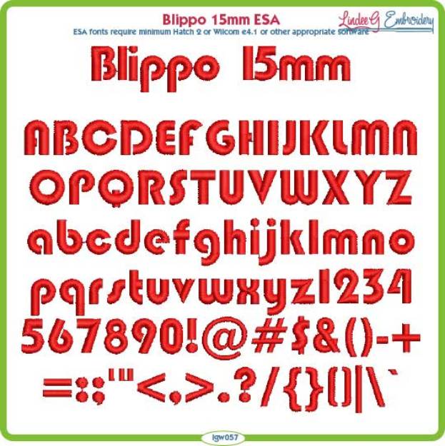 Picture of Blippo 15mm ESA Font
