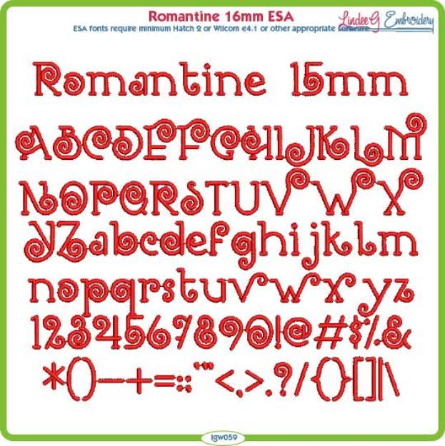 Picture of Romantine 15mm ESA Font