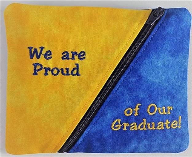 Picture of ITH Graduation Gift Card Holder Machine Embroidery Design