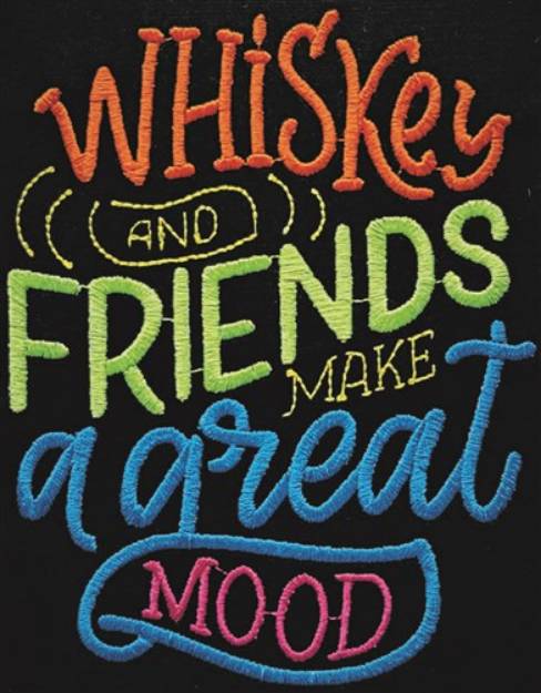 Picture of Whiskey and Friends Machine Embroidery Design