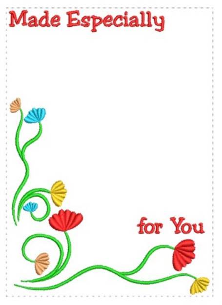 Picture of Made Especially for You Quilt Label Machine Embroidery Design