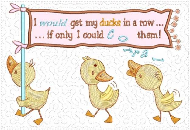 Picture of Stipple Ducks Machine Embroidery Design