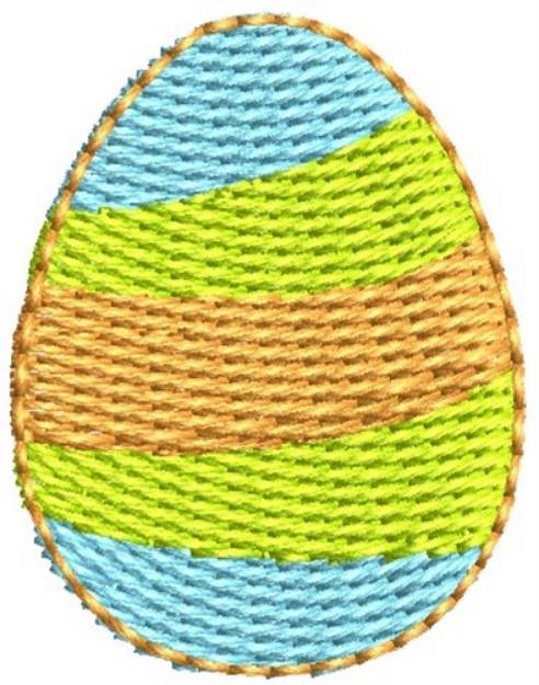 Picture of Stripe Egg Machine Embroidery Design