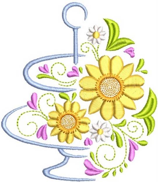 Picture of Tea Time Candy Dish Machine Embroidery Design