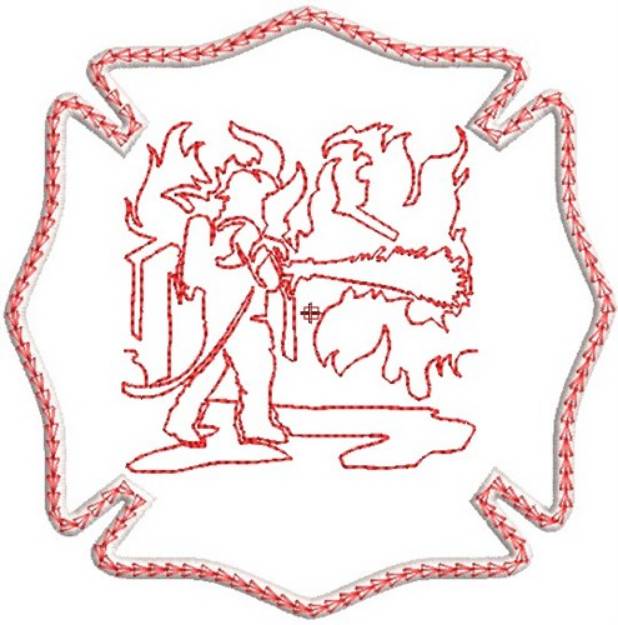 Picture of Fighting Fire Machine Embroidery Design