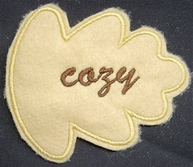 Picture of ITH Cozy Leaf Machine Embroidery Design