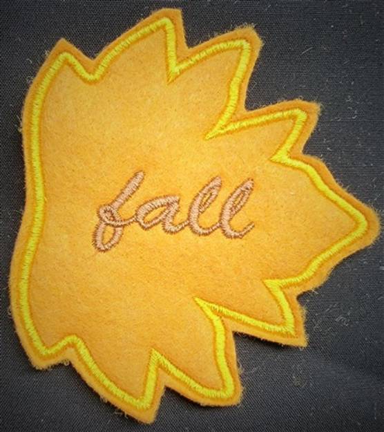 Picture of ITH Fall Leaf Machine Embroidery Design