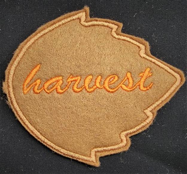 Picture of ITH Harvest Leaf Machine Embroidery Design